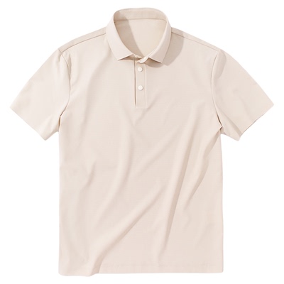 MrBu布先生运动衬衫领纯色T恤男夏季凉爽速干按扣短袖AT16090