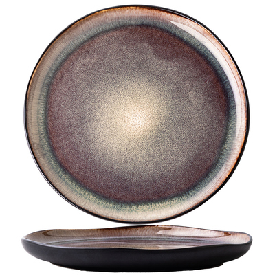 巷子尾〖brunch餐盘〗不规则陶瓷西餐牛排盘餐厅意面盘复古盘子