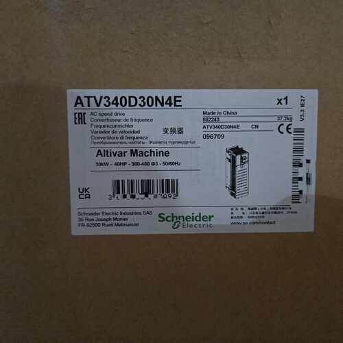 议价ATV340D30N4E/施耐德变频器30KW调速器带原厂包装ATV340现货
