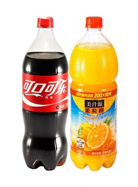 可乐雪碧美汁源组合碳酸饮料小瓶便携大瓶聚餐装1.25L-MS