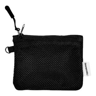 新款多层双拉链化妆包百搭大容量收纳包网纱耳机包便携杂物零钱包