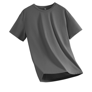 班尼路S&K灰色速干短袖t恤男款夏季冰丝网眼上衣骑行运动速干衣A