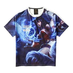 SprayGround2022夏短袖男T恤女英雄联盟联名系列潮牌阿狸W0810204