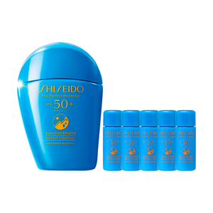 【自营】Shiseido/资生堂蓝胖子水动力防晒乳50ml+7ml*5支 清爽