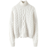 特好穿~巨美狂气质！！重磅加厚高领羊绒衫女纯羊绒毛衣套头宽松