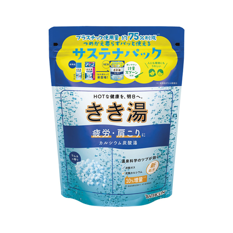 日本原装进口巴斯克林KIKIYU碳酸钙浴盐360g泡澡泡脚足浴舒缓