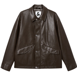 杰克琼斯夹克男秋冬季新款加厚PU皮衣休闲棉服上衣百搭外套男装