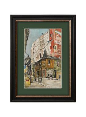 美式乡村田园绿色相框怀旧装饰画