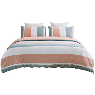 远梦家纺日式水洗棉四件套纯棉夏季床单全棉床品套件商场同款家居