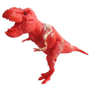 仿真侏罗纪软胶恐龙动物模型夜光霸王龙送植物卡片儿童玩具大礼包