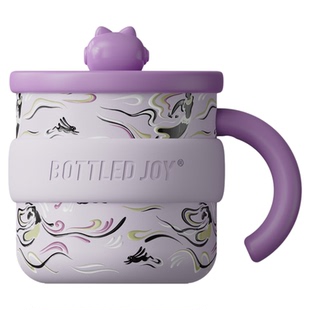 敦煌吨吨杯马克杯高颜值保温保冰带盖水杯子手柄式咖啡牛奶泡茶杯