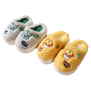 汪汪队儿童拖鞋冬天家居室内防臭防滑宝宝棉拖男童eva踩屎感毛拖6