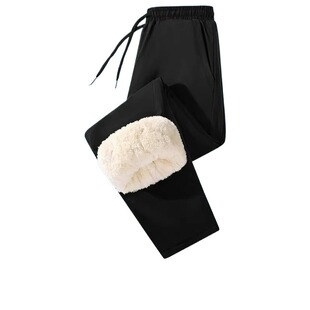 雅鹿加绒加厚保暖裤男士护膝直筒休闲裤东北零下40度棉裤男款冬季