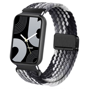 适用小米9pro手表表带手环8pro腕带运动红米watch4智能男透气夏天高级感女新款磁吸尼龙编织替换通用配件