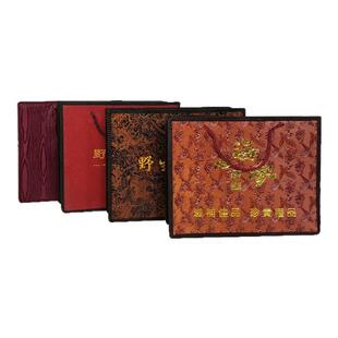 压纹皮盒手提袋 海参礼盒手提袋 海参包装袋 无纺布手提袋 海参袋