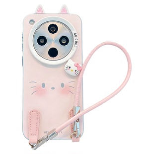 ins风小清新腮红小猫适用oppofindx8pro手机壳新款高级感findx7网红爆款手机壳findx6/5防摔外壳挂绳保护套女