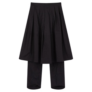 pushBUTTON春夏女士A字简约休闲裤中长款百褶裙裤银泰百货 301604