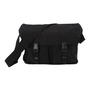 agnès b.经典系列纯棉大号男士手提单肩包斜挎包  黑色