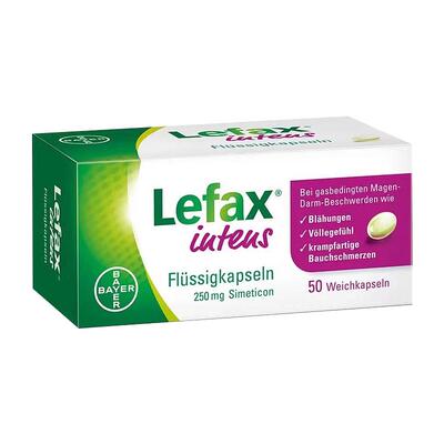 德国Lefax西甲硅油250mg胀气打嗝胃不适50粒进口成人胃药原装