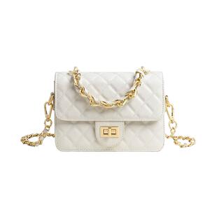 【自营】JANE KLAIN时尚菱格手提斜挎包小香风百搭通勤单肩链条包