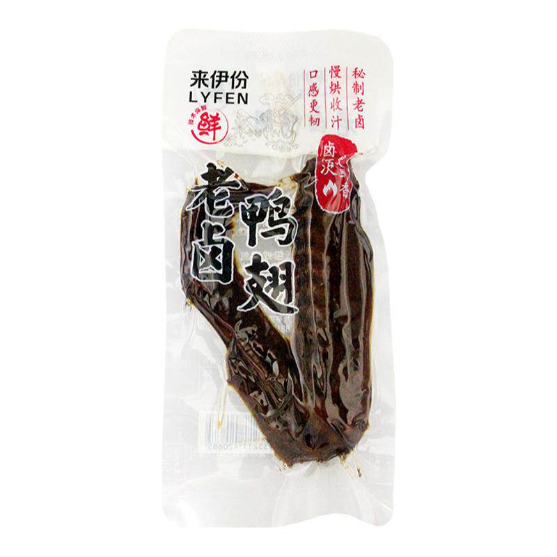 来伊份老卤鸭翅500g休闲食品办公零食鸭肉小包散装卤味翅膀熟即食