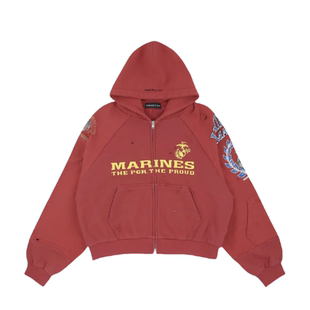 GRAILZ PROJECT GR做旧破坏拼接刺绣印花连帽衫卫衣美式休闲外套