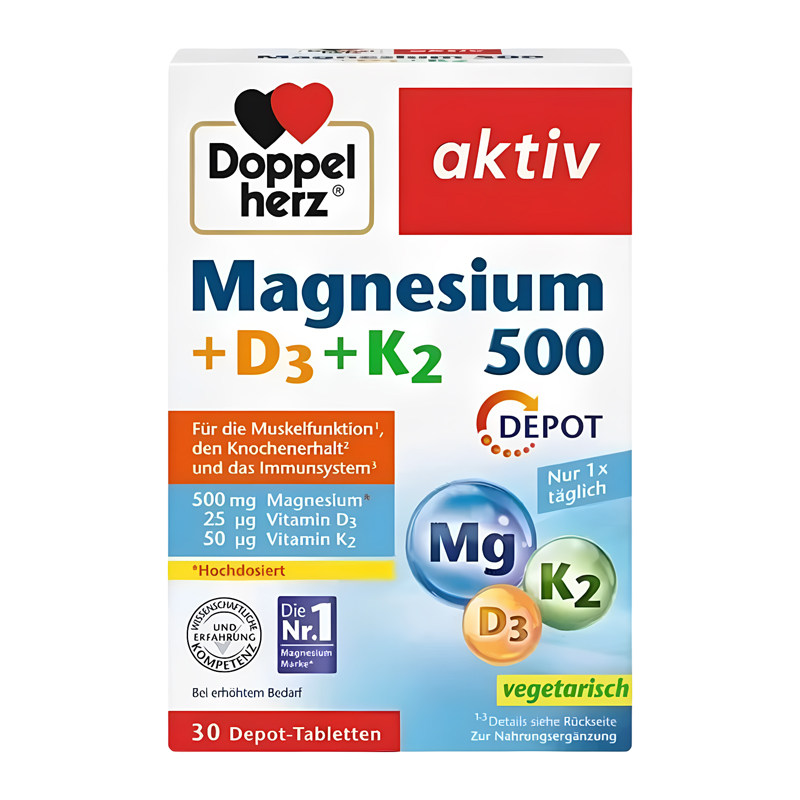 双心镁维生素D3K2片30粒