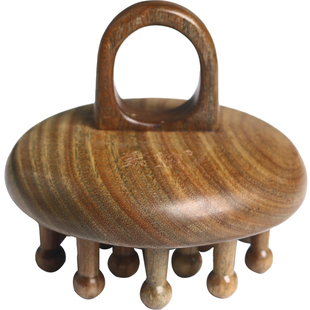 素娘绿檀木经络梳梳头头部头皮按摩梳养生头疗刮痧疏通梳全身通用