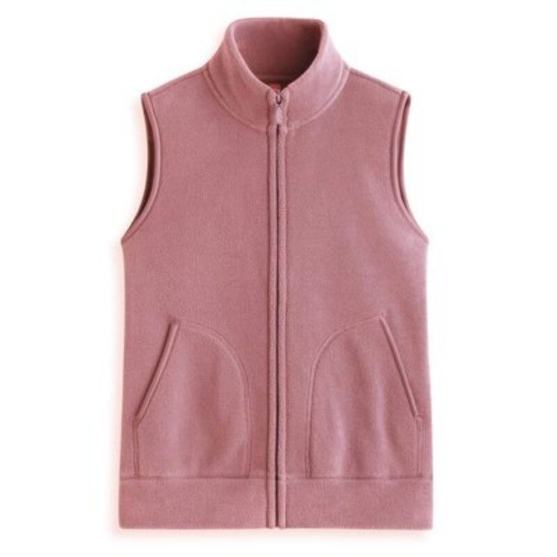 早春摇粒绒马甲女双面绒保暖坎肩纯色抓绒拉链背心宽松马夹
