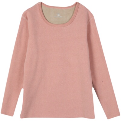 一体羊羔绒保暖内衣女套装