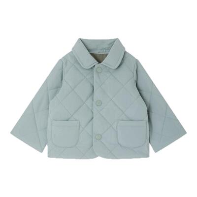 【新品】Bonpoint2026春夏小童纯色菱形格长袖按扣外套小樱桃童装