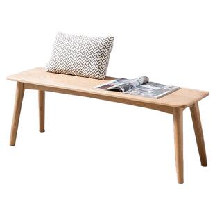 优木家具北美橡木长条凳1.4米全实木长凳床尾凳实木凳子北欧简约