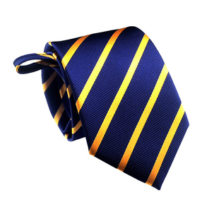 领带男免打结正装商务拉链式8cm一拉得结婚新郎衬衫懒人深蓝色