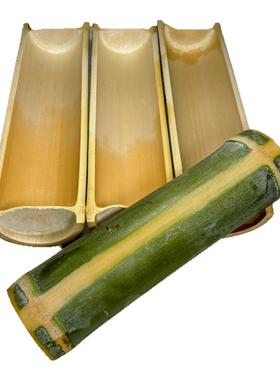 对半开新鲜现做两头节竹筒竹器