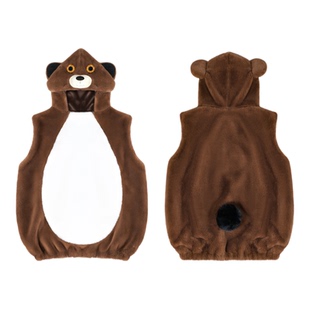 小熊儿童演出服 狗熊帽子萌趣尾巴耳朵 元旦表演讲故事道具易穿脱