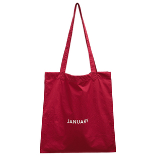 【小优家包包】HOYOZI原创幸运红禧 韩国红色帆布包包女2026新款