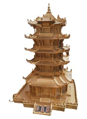 有时雪茄模型黄鹤楼塔模型摆件中国古建筑雷峰塔3D摆件桌面装饰品