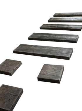 厂家直销户外防滑中式木纹汀步石