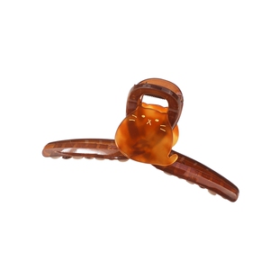 咖色肥猫~鲨鱼夹大号发量多可爱盘发抓夹子百搭日韩国发饰美拉德