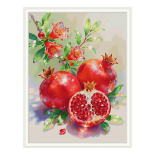 春天十字绣满绣无勾边金玉满堂多子多福石榴客厅手工刺绣2026新款