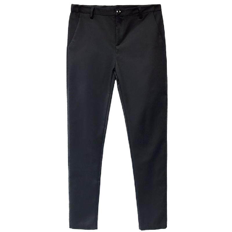 春秋季男休闲裤韩版修身西装裤显瘦小脚裤百搭九分裤抗皱垂感西裤