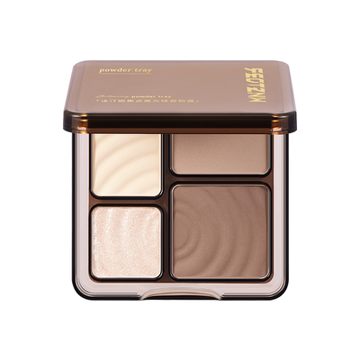 法汀妮四色高光修容盘立体自然哑光阴影鼻影珠光提亮遮瑕一体正品