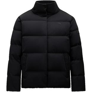 安踏羽绒服立领短款夹克女2025新款冬季防风保暖鸭绒加厚棉服外套