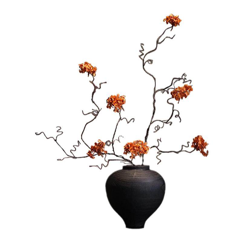 禅意新中式花瓶插干花树脂摆件