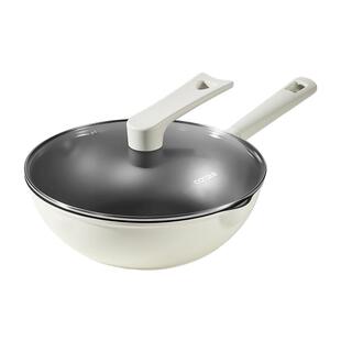 卡罗特有钛不粘锅炒锅家用炒菜锅平底锅不沾煎锅电磁炉燃气灶专用