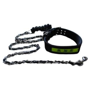 高加索牵引绳项圈套装大巨型犬金属防咬狗链子藏獒卡斯罗遛狗绳建