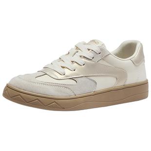 热风平底德训鞋女款2025年冬季新款银色户外休闲鞋子通勤轻便女鞋