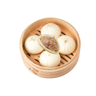 壹号土猪肉包黑猪鲜肉包500g扬州味早餐儿童半成品包子老面鲜肉包