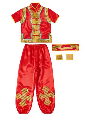 儿童练功武术表演服中国风男女