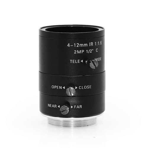 高清300万像素4-12mm手动光圈变焦镜头 工业相机视觉镜头C接口1/2
